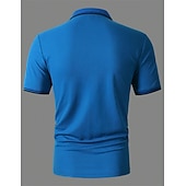 preiswerte Klassisches Poloshirt für Herren-Herren Poloshirt Polos mit Knöpfen Geschäft Casual Kargen Kurzarm Modisch Basic Glatt Taste Sommer Regular Fit Weiß Gelb Rot Marinenblau Königliches Blau Blau Poloshirt