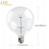 ieftine Becuri Incandescente-becuri led vintage edison becuri g125 în formă de artificii 3w e26 e27 2300k becuri decorative