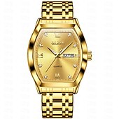 cheap Quartz Watches-OLEVS Men Quartz Watch Fashion Business Wristwatch Luminous Calendar Date Week Waterproof Steel Watch