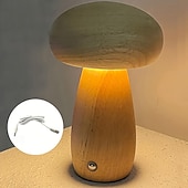 abordables Lampes de table-Lampe led champignon rechargeable, veilleuse de table créative, veilleuse de chevet, interrupteur tactile, lumière d&#039;ambiance, cadeau