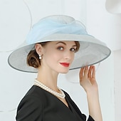 billige Partyhatter-hatter lin bowler / cloche lue bøtte lue solhatt bryllup teselskap elegant bryllup med skjøting hodeplagg hodeplagg