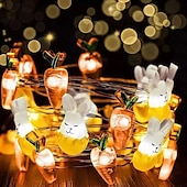 economico Luci di Pasqua-luci decorazioni di pasqua 2m 20led coniglio ravanello filo di rame led luci della stringa fata alimentato a batteria per pasqua decorazione del giardino di casa luci ghirlanda