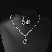 abordables Pour elle-Sac à Main pour Femmes Ensemble de Bijoux en Diamant Aquatique Éclatant Collier Boucles d&#039;Oreilles Bracelet 4 Ensemble Pochette de Mariage Cadeau de Noël