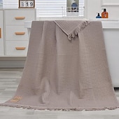 baratos Conjuntos de toalhas-Toalha de banho waffle de tamanho grande, 180x90cm, hotel 100% algodão, toalhas de banho de secagem rápida, super absorvente, leve, macia, multi cores
