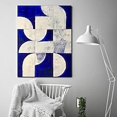 abordables Pinturas abstractas-pintura al óleo azul pintada a mano lienzo puro pintado a mano colores baratos pintura arte de la pared pinturas al óleo abstractas imágenes de decoración de pared de hotel moderno pinturas de arte