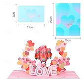 levne Svatební dekorace-3D vyskakovací přání ke dni svatého Valentýna, design stromu s třešňovým květem, papírové vyřezávané přání ke Dni matek, požehnání a děkovné zprávy