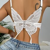 olcso Szexi fehérnemű-női csipke hát nélküli szexi erotikus szexi fehérnemű szexi body hálóruha - polispandex egyszínű melltartó otthoni ruhák