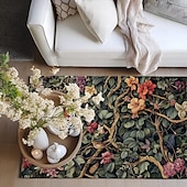 preiswerte Wohn- und Schlafzimmerteppiche-Inspirierter William Morris-Bereichsteppich, Küchenmatte, rutschfeste, ölbeständige Bodenmatte, Wohnzimmerteppich, Innen- und Außenmatte, Schlafzimmerdekoration, Badezimmermatte, Eingangsbereich,