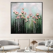 cheap Oil Paintings-Hand painted Beauty Flowers Bloom In Spring Abstract Oil Painting hand painted Wall Art painting Home Decor Picture Modern artwork pciture On Canvas 100% Handpainted oil painting