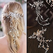 ieftine Cordeluțe-Banderolele Ornamente de Cap Accesoriu de Păr Aliaj Nuntă de Mireasă Cu Piatră Semiprețioasă Flori Diadema Articole Pentru Cap