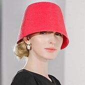 billige Partyhatter-Hatter polyester Strå Bøttehatt Stråhatt Solhatt Bryllup Avslappet Elegant Bryllup Med Ren Farge Hodeplagg Hodeplagg