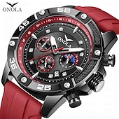 levne Quartz hodinky-ONOLA Pánské Křemenné Hodinky Sportovní Móda Volnočasové Náramkové Hodinky Svítící Kalendář Voděodolné Dekorační Silikonové Hodinky
