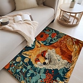 levne Koberce na plochu-inspirovaný william morris fox area kobereček kuchyňská podložka neklouzavá olejivzdorná podlahová podložka obývací pokoj koberec vnitřní venkovní podložka dekorace ložnice koupelna podložka vchod