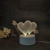 cheap 3D Night Lights-3D Night Light Bedroom Bedside Lamp Eye Care Led Light Birthday Valentine&#039;s Day Gift