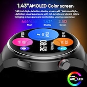 Χαμηλού Κόστους Smartwatch-696 MT26 Εξυπνο ρολόι 1.43 inch Έξυπνο ρολόι Bluetooth ΗΚΓ + PPG Βηματόμετρο Υπενθύμιση Κλήσης Συμβατό με Android iOS Γυναικεία Άντρες Κλήσεις Hands-Free Υπενθύμιση Μηνύματος IP 67 Θήκη ρολογιού 47mm