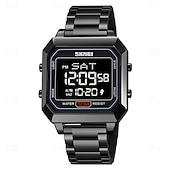 halpa Digikellot-skmei miesten elektroninen neliöteräsnauha opiskelija-monitoiminen urheiluvedenpitävä yöhohto elektroninen kello 2149