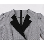 billige Kjoler-Retro / vintage 1950-tallet Vintage kjole Cocktailkjole Swing kjole Flare kjole Rutet Dame Maskerade Fest / aften Utdrikningslag Voksne Kjole Hjemkomstkjoler