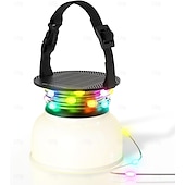 economico Striscie luci ad energia solare-lanterna da campeggio luci solari a stringa multifunzionali ricaricabili tenda da campeggio luce da esterno 16,4 piedi ip65 attrezzatura da campeggio impermeabile con emergenza ricaricabile per decorazioni natalizie, per la casa e per le feste