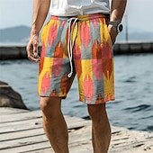 abordables Impression Géométrique-géométrie complexe pour hommes short imprimé 3d maillot de bain taille élastique cordon de serrage avec doublure en maille aloha style hawaïen vacances plage s à 3xl