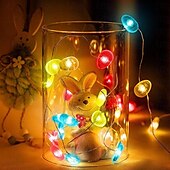 billiga Påskljus-påskägg ljusslinga 2m 20leds fairy string lights sovrum vardagsrum fest bröllop gård hem semester fest tillbehör påsk fest dekoration