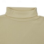 cheap Basic T shirts-Men&#039;s T Shirt Tee Turtleneck shirt Knit Tee Long Sleeve Turtleneck Spring &amp;  Fall Plain Fashion Designer Basic Knit Vacation Street Going out Black Wine Navy Blue Top Tee for Men
