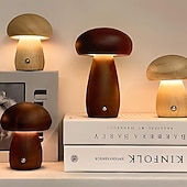 abordables Lampes de table-Lampe led champignon rechargeable, veilleuse de table créative, veilleuse de chevet, interrupteur tactile, lumière d&#039;ambiance, cadeau