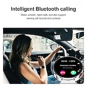 お買い得  スマートウォッチ-iMosi ECG PPG女性用スマートウォッチ 1.27インチフルタッチスクリーンBluetooth通話温度モニターペドメーターAndroid iOS対応ハンズフリー通話防水IP68