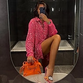 economico Outfit-Retrò Vintage Disco Anni &#039;80 Pantaloni Abiti Camicia Per donna Feste Club Parata dell&#039;Orgoglio Adulti Primavera &amp; Estate