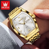 cheap Quartz Watches-OLEVS Men Quartz Watch Fashion Business Wristwatch Luminous Calendar Date Week Waterproof Steel Watch