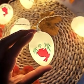 お買い得  イースターライト-イースターエッグストリングライト 1.5 メートル 10LED 卵ウサギひよこ LED 妖精ストリングライトバッテリー駆動イースターヤードパーティー屋内屋外ホームデコレーション