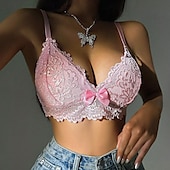 olcso Szexi fehérnemű-női csipke hát nélküli szexi erotikus szexi fehérnemű szexi body hálóruha - polispandex egyszínű melltartó otthoni ruhák