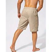 お買い得  男性用水泳パンツ-男性用 ボードショーツ スイムトランク お出かけ 週末 速乾性 ドローストリング 弾性ウエスト ポケット付き 平織り 膝丈 体操服 カジュアル アクティブウェア ワインレッド ブラック