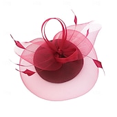 voordelige Fascinators &amp; Hoeden-Elegant Retro vintage Helm Feestkostuum Fascinator-hoed Kostuum Dames Maskerade Vakantie Evenement / Feest Afspraakje Volwassenen Hoed Alle seizoenen