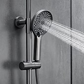 economico Rubinetti doccia-Sistema doccia / Valvola miscelatrice termostatica Impostato - Docetta inclusa Doccia multi spray Moderno Galvanizzato Esterno Valvola in ceramica Bath Shower Mixer Taps