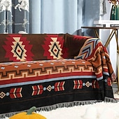 billiga Filtar och plädar-etniska bohemiska mexico filtar utomhus strand picknick filt randig boho linne säng filtar rutig soffa mattor resematta tofsar