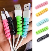 voordelige kabel organisator-10 stks oplader kabel saver beschermer spiraal buis draad management organisator beschermkoord mouw voor alle mobiele telefoons computers en oplader