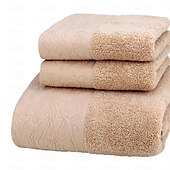 abordables Ensembles de serviettes-Ensemble de serviettes 100% coton 3 pièces à séchage rapide, extra absorbantes et super douces, 1 mouchoir, 1 serviette de sport, 1 serviette de bain
