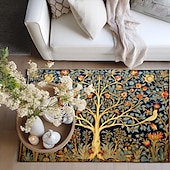 preiswerte Wohn- und Schlafzimmerteppiche-Inspiriert von William Morris, Teppich, Küchenmatte, rutschfeste, ölbeständige Bodenmatte, Wohnzimmerteppich, Innen- und Außenmatte, Schlafzimmerdekoration, Badezimmermatte, Eingangsteppich,