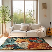 levne Koberce na plochu-inspirovaný william morris fox area kobereček kuchyňská podložka neklouzavá olejivzdorná podlahová podložka obývací pokoj koberec vnitřní venkovní podložka dekorace ložnice koupelna podložka vchod