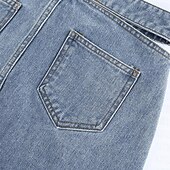 ieftine Fuste simple-Pentru femei Fustă Bodycon Modă Casual Mini Talie Înaltă Fuste Mată Buzunar Stradă Dată Albastru piscină Vară Denim