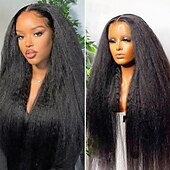 baratos Perucas de seda frontais de cabelo natural-peruca de cabelo humano renda cabelo 13x4 peruca de renda frontal yaki peruca reta com cabelo de bebê para mulheres negras peruca de renda de cabelo humano longo