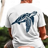preiswerte Camisetas tropicales de vacaciones-Herren Grafik Tiermotiv Schildkröten T Shirt Kurzarm T-Shirt 3D-Druck Rundhalsausschnitt Hemd Mode Täglich Lässig Urlaub Sport im Freien Ferien Blau Schwarz Weiß Frühling &amp; Sommer Bekleidung S M L XL