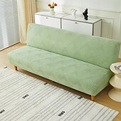economico Copertura del divano futon-Copridivano letto senza braccioli in tessuto jacquard di 3 misure diverse, copridivano con decorazioni per Capodanno, protezione elasticizzata, copripanca elastico