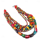 baratos Acessórios e mais-Colar Brinco Colar Brincos Retro Vintage Boêmio Boho Liga Para Cosplay Mulheres Jóias de fantasia Jóias da moda