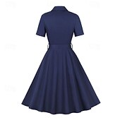 levne Šaty-Retro 50. léta Vintage šaty Koktejlky Houpací šaty Flare šaty Maškarní kostým Dámské Plesová maškaráda Večírek loučení se svobodou nevěsty Dospělé Šaty Šaty pro návrat domů