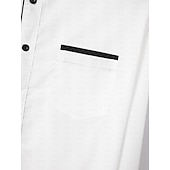 preiswerte Businesshemden für Herren-Herren Oberhemd Lässiges Hemd Schwarz Weiß Hellgrün Burgunderrot Blau Langarm Farbblock Solide / einfarbig Umlegekragen Hochzeit Urlaub Button-Down Bekleidung Baumwolle Modisch Freizeit