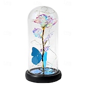 economico Forniture per eventi e party-Fiore di rosa luminescente arcobaleno - Regalo romantico per donne ideale per la festa della mamma anniversari matrimoni e occasioni speciali