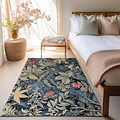 preiswerte Wohn- und Schlafzimmerteppiche-Inspirierter William Morris-Bereichsteppich, Küchenmatte, rutschfeste, ölbeständige Bodenmatte, Wohnzimmerteppich, Innen- und Außenmatte, Schlafzimmerdekoration, Badezimmermatte, Eingangsbereich,