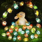 billiga Påskljus-påskägg ljusslinga 2m 20leds fairy string lights sovrum vardagsrum fest bröllop gård hem semester fest tillbehör påsk fest dekoration