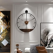 tanie metalowe dekoracje ścienne-Duży zegar ścienny metalowy retro minimalistyczny nowoczesny okrągły cichy, nie tykające zegary na baterie do salonu/domu/kuchni/sypialni/biura/wystrój szkoły